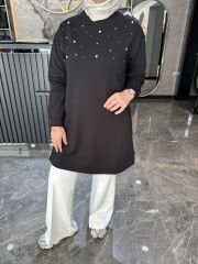 BONCUK İŞLEMELİ PAMUKLU SWEATSHİRT