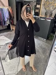 ŞİFON DETAYLI LEOPAR BRİTLİ OYSHO PENYE HIRKA