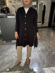 ŞİFON DETAYLI LEOPAR BRİTLİ OYSHO PENYE HIRKA