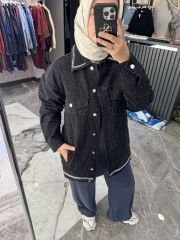 ZİNCİR DETAY KOT CEKET