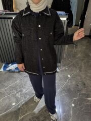 ZİNCİR DETAY KOT CEKET