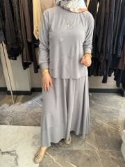 Kumlu Krep Etekli Takım