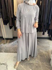 Kumlu Krep Etekli Takım
