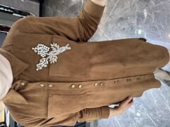 Otto İşlemeli Süet Tunik