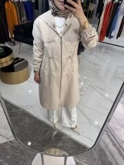 DANTEL DETAYLI İNCE TRENÇ