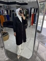 DANTEL DETAYLI İNCE TRENÇ