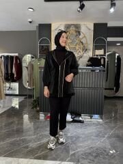 ÇİFT FERMUAR DETAYLI REFLEKTÖR KISA MONT