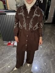 BONCUK İŞLEMELİ PAMUK KETEN KAP