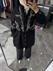 BONCUK İŞLEMELİ PAMUK KETEN KAP