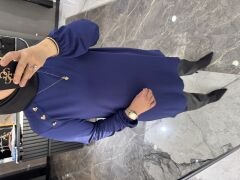 OMUZU DÜĞMELİ İPEK PENYE