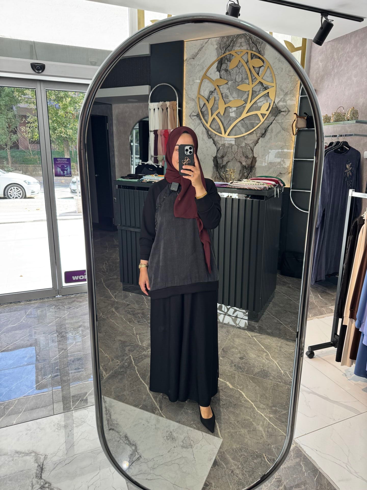 Kupra Detaylı Rahat Etekli Takım