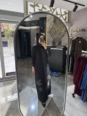 Mihriban Çağlı Ekoseli Çelik Elbise