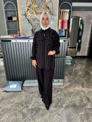 Dikiş detaylı Pamuk Kupra Takım