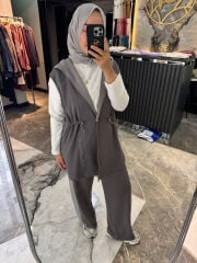 Pamuk Modal 3’lü Yelekli Takım