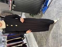 Gold düğme detay Merserize Elbise