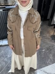 OMUZU TAŞ DETAYLI CEKET GÖMLEK