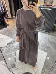 İpek Kupra Katlı Elbise