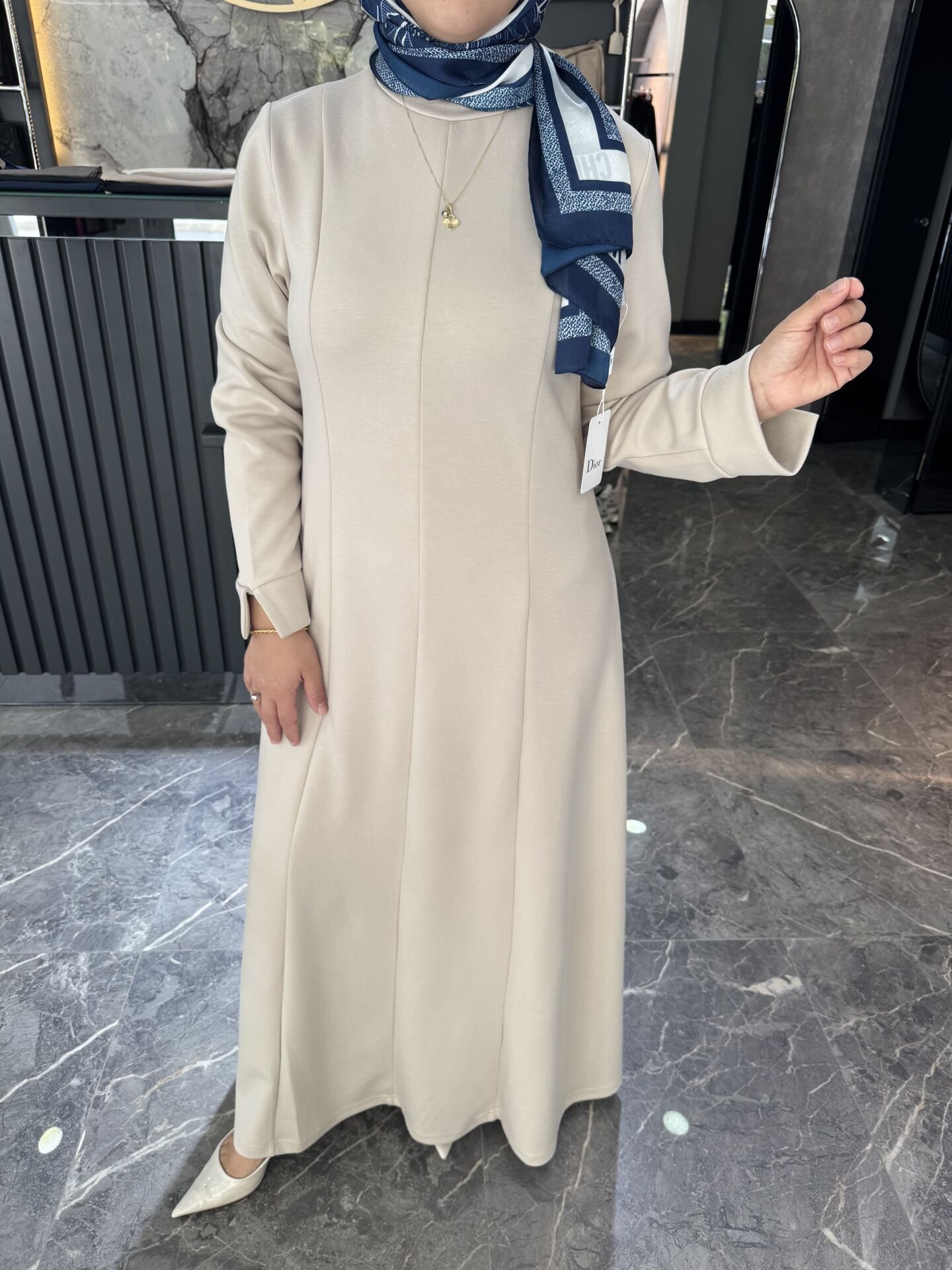 OYSHO DİLİMLİ ELBİSE