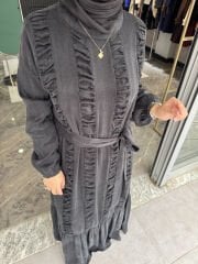 İpek Kupra Büzgü Model Elbise