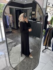 ÖNÜ ARKASI FULL ŞİFON PAMUK PENYE ELBİSE