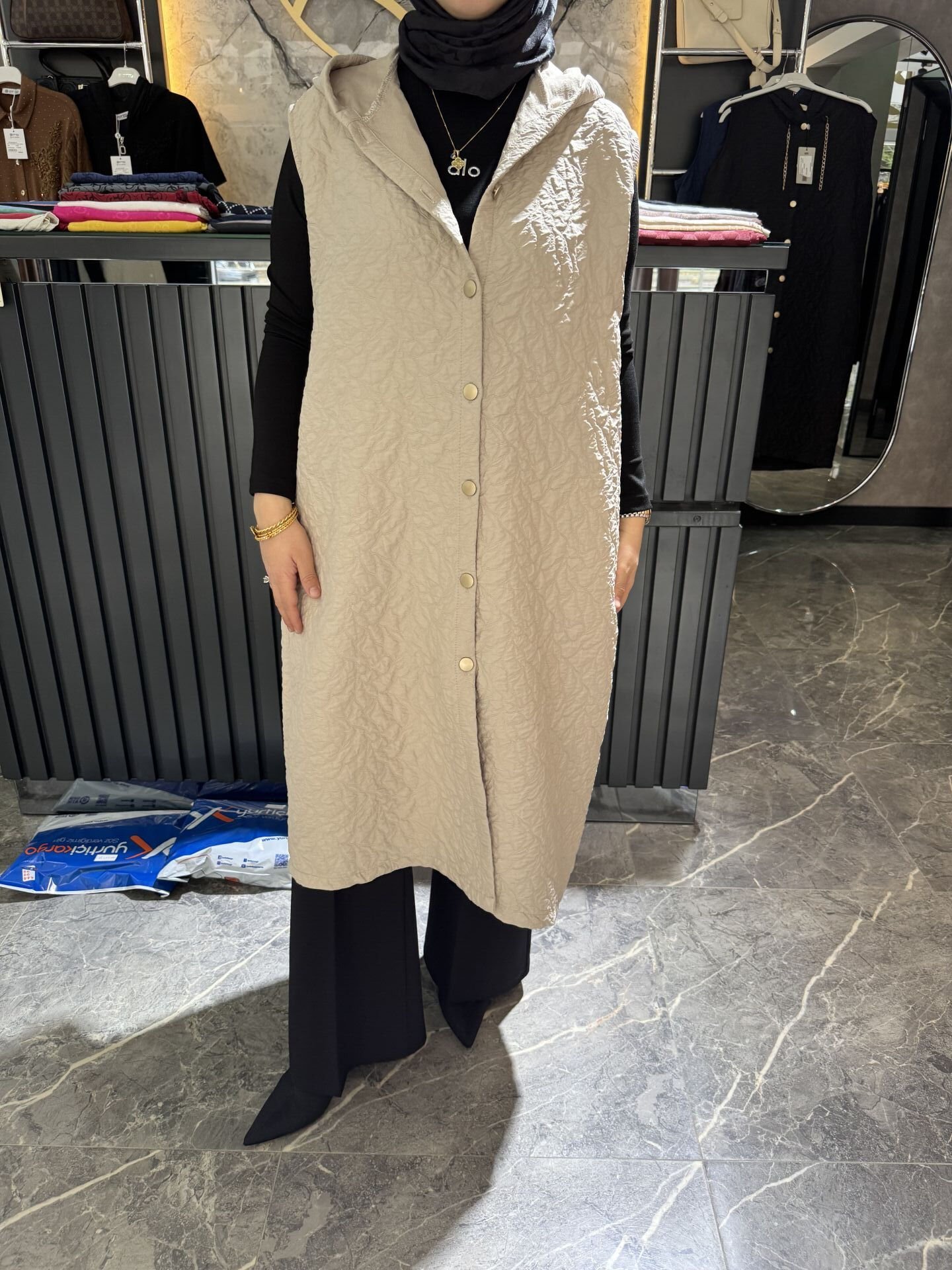 Büyük beden İnce Kapitone Yelek