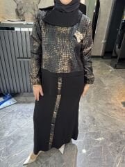 MİHRİBAN ÇAĞLI YAKMA DESEN ETEKLİ TAKIM