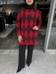 Baklava Desen Angora Kazak