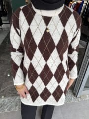 Baklava Desen Angora Kazak