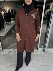 Nakış ve boncuk işlemeli Hırka