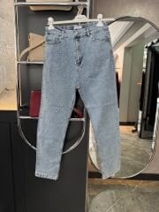 LİKRALI TAŞLI KOT PANTOLON