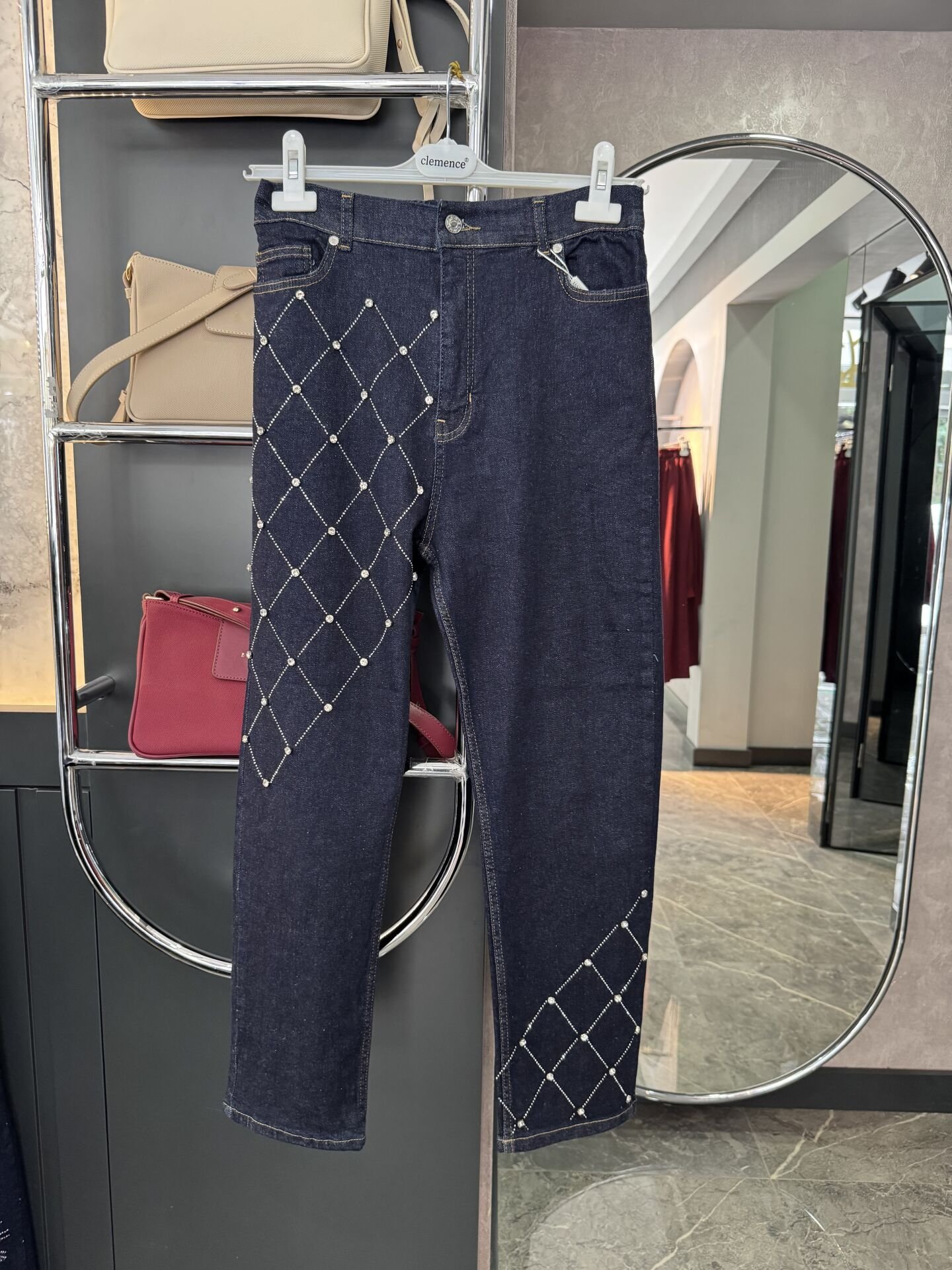 LİKRALI TAŞLI KOT PANTOLON