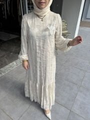 Çiçekli Dantel Elbise