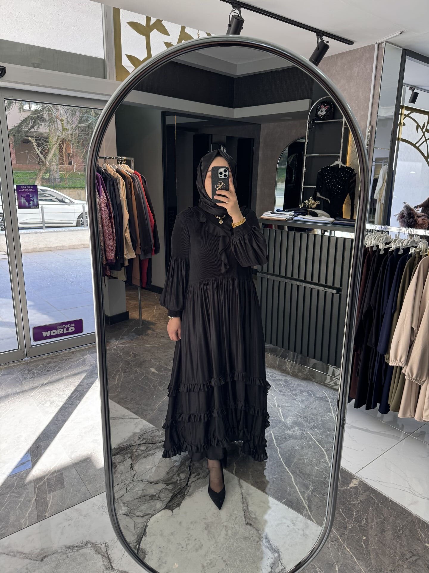 İthal Fırfırlı Elbise