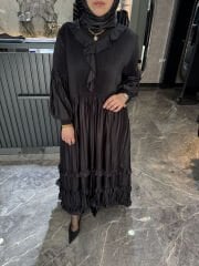 İthal Fırfırlı Elbise