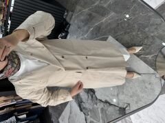 İNCE ASTARLI ÇİFT DÜĞMELİ TRENÇ