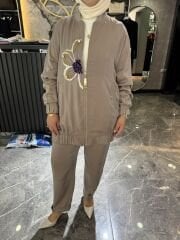 MİSSEMRAMİS PAMUK İPEK ÇİÇEK İŞLEMELİ TAKIM