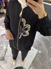 MİSSEMRAMİS PAMUK İPEK ÇİÇEK İŞLEMELİ TAKIM