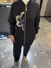 MİSSEMRAMİS PAMUK İPEK ÇİÇEK İŞLEMELİ TAKIM