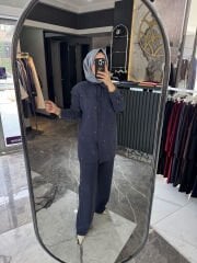 Pamuk Kupra Pantolonlu Takım