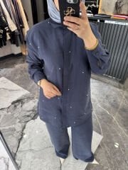 Pamuk Kupra Pantolonlu Takım