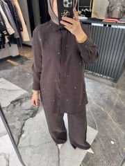 Pamuk Kupra Pantolonlu Takım