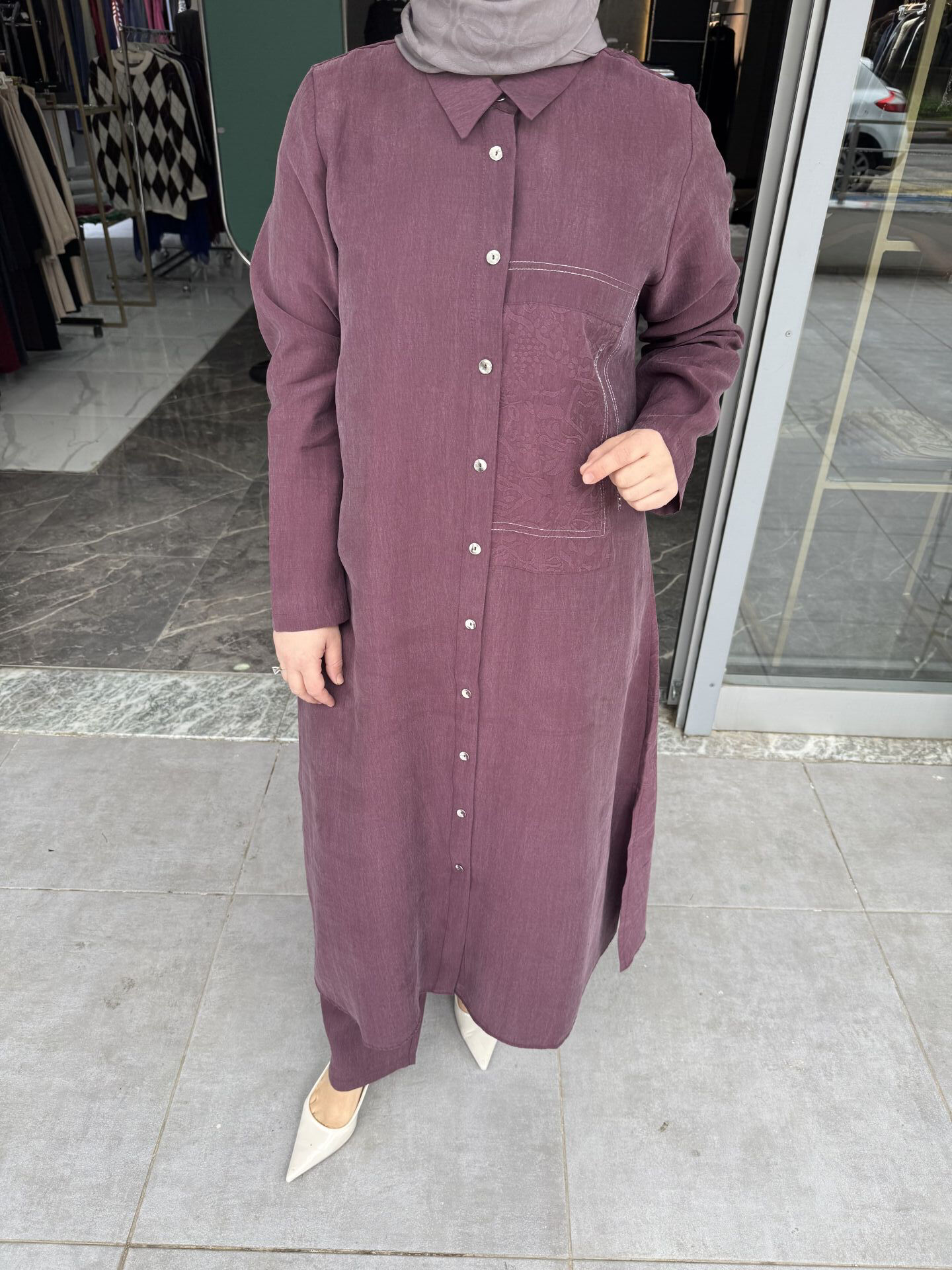 %100 Doğal Lyocel Mürdüm Takım