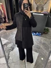 MİHRİBAN ÇAĞLI FİLE VE DERİ DETAY 2Lİ TAKIM