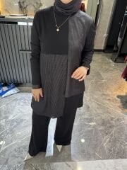 MİHRİBAN ÇAĞLI FİLE VE DERİ DETAY 2Lİ TAKIM