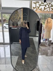 %100 Doğal Lyocel Lacivert Takım