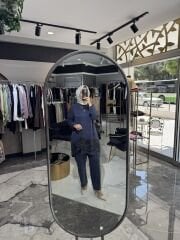 İPEK KUPRA DESENLİ PANTOLONLU TAKIM