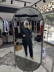 İPEK KUPRA DESENLİ PANTOLONLU TAKIM