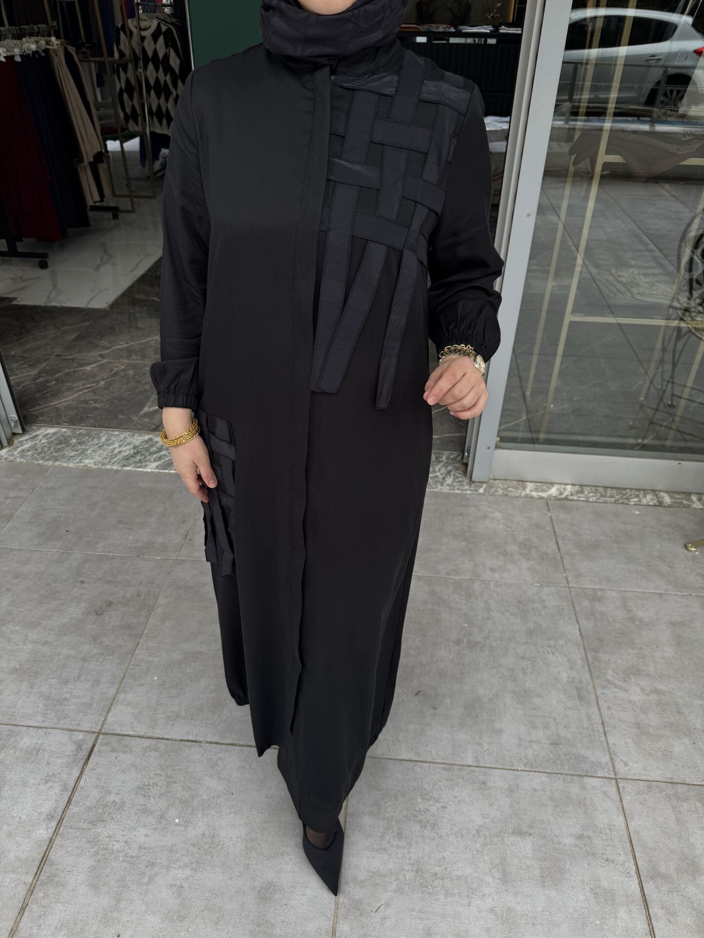 Lyocel Şeritli Ferace