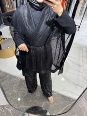 3LÜ PAYET VE FİLE DETAY ŞIK TAKIM