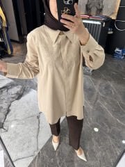 Pamuk Klas İşlemeli Gömlek